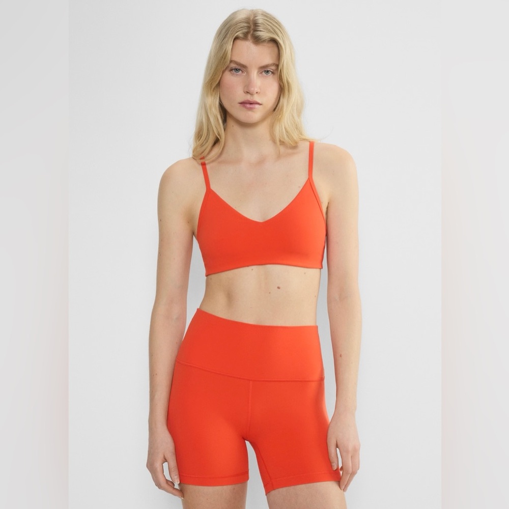 NWOT Aritzia Golden Butter Bra Top & Shorts Set in Cherry Red Medium